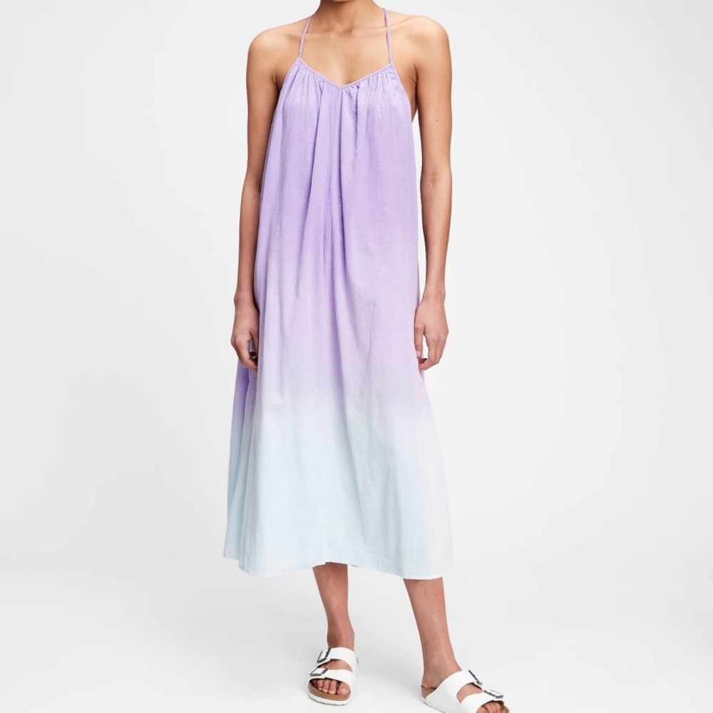 Gap tie back maxi ombre dress